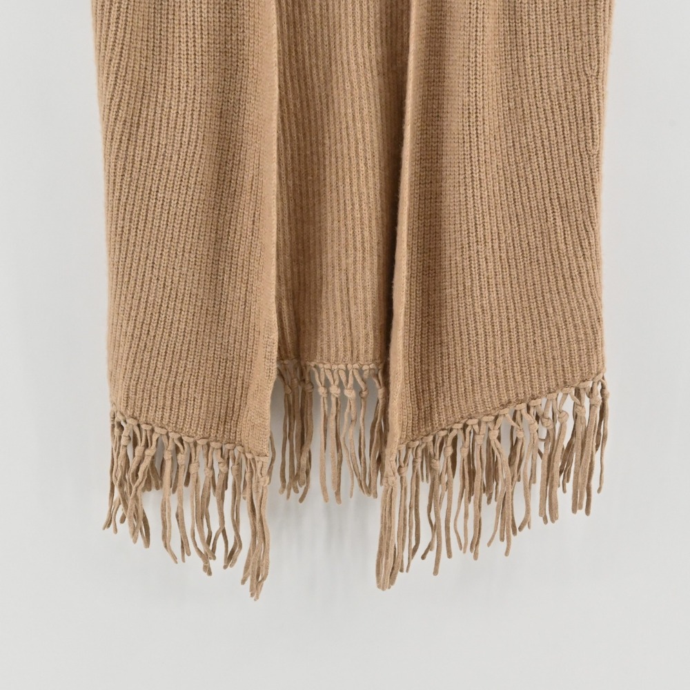 Calypso St Barth Fringe Cardigan Womens Size XS Tan Wool Alpaca Boho Rabbit Hair - Picture 10 of 13